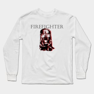 vintage firefghter mask Long Sleeve T-Shirt